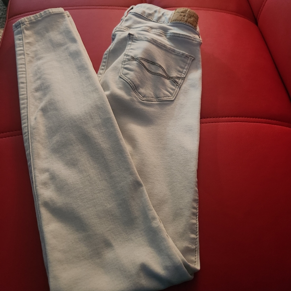 Abercrombie & Fitch Women's Skinny Jeans - Light Gray